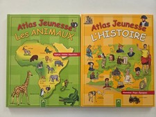Lot de 2 BD Livres ATLAS JEUNESSE - Les animaux - L'Histoire