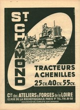 Publicité ancienne tracteurs chenilles matériel agricole 1955 issue de magazine
