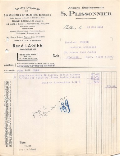 1941 societe lyonnaise - lyonnaise, de