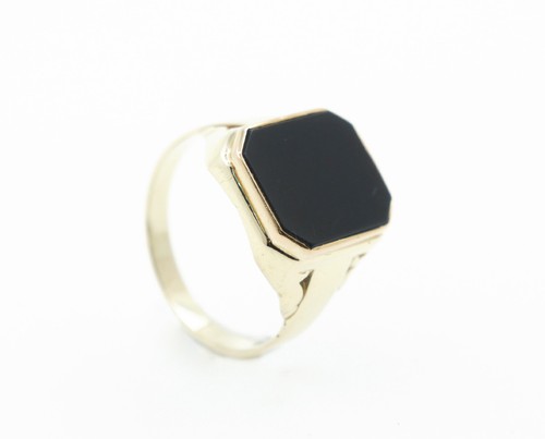 Bague chevalière homme onyx - bague,