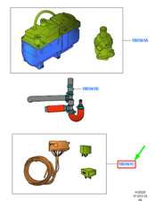 FORD RANGER T6 MK1 Chauffage auxiliaire Addit.Kit de pièces 1801360 NOUVEAU