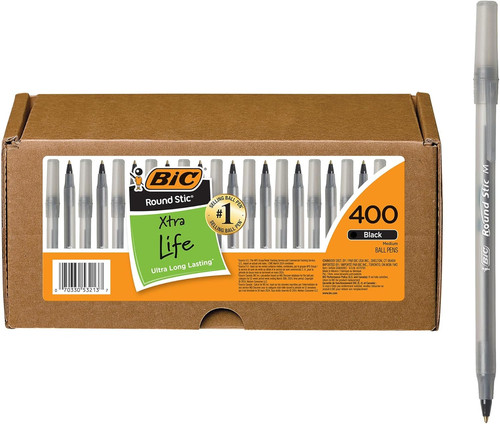 Bic round stic xtra - round, black