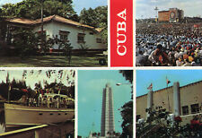 Carte CUBA Multivues Santiago Voir détail au dos Beau timbre satellite Météo