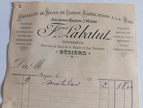 Ancienne facture 1900 - ancienne,