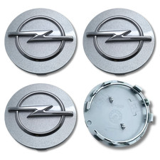 Capuchon Central de Jante Moyeu x4 pour Vauxhall Ouvert Many Modèle 58mm Argent