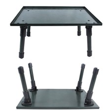 Table de bivouac carpe légère en plastique vert avec pieds réglables en alumi