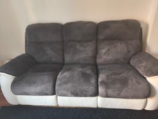 Lots de 2 Canapés blanc/gris