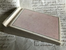 Unusual Antique French Ceramic Wipe Clean Stationery Menu Note Board c1900s