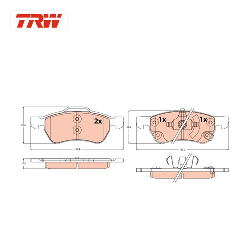 Kit plaquettes frein - plaquettes,