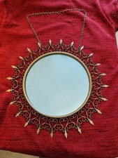 Miroir François Chaty Vallauris En Bel État 38 Cm Avec Sa Chaîne D'origine Signé