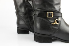 LAURA CLEMENT Bottes Cavalières Cuir Noir T 39 Etat neuf