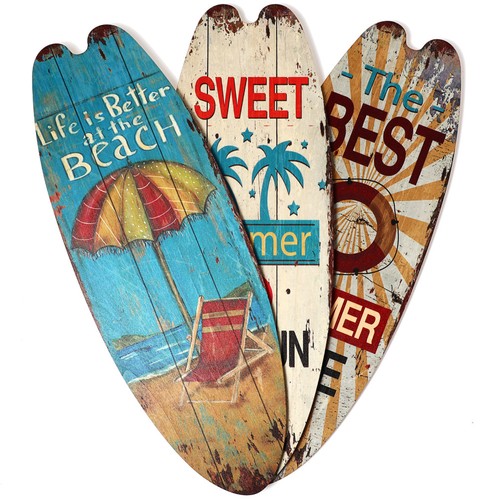 Pcs déco surf plage affiche - surf,