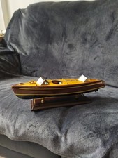 Ancien Bateau Vedette 1938 Coque en Bois 