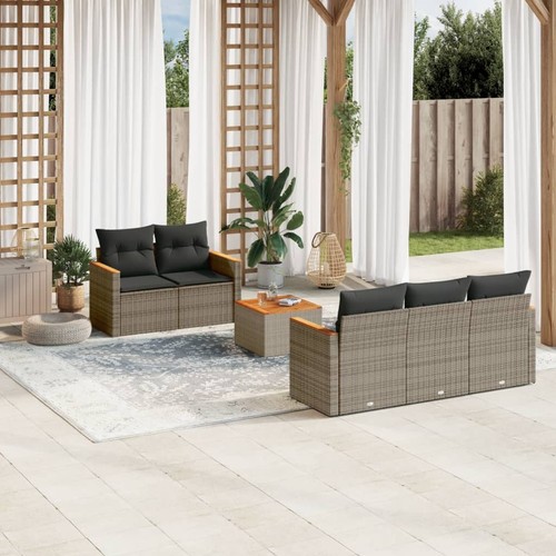 Salon jardin avec - salon, coussins