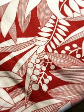 2/ Coupon Tissu Ancien Vintage Neuf Lin 1972 Boussac Rideau Fabric Curtain