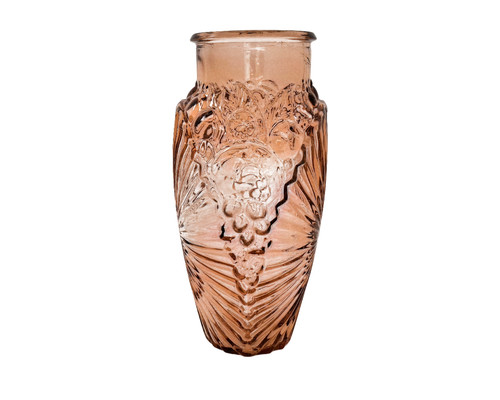 Vase verre moulé décor - moulé,