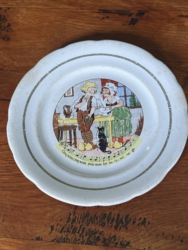 Ancienne assiette parlante - assiette,
