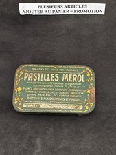 Ancienne boite métal vintage Pastilles MEROL voies Respiratoires 