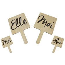PANCARTES BOIS JEU MARIAGE