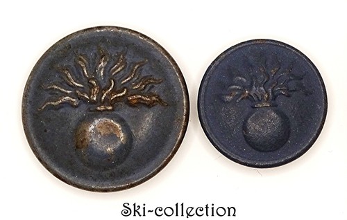 Boutons infanterie bleu - boutons, d'infanterie