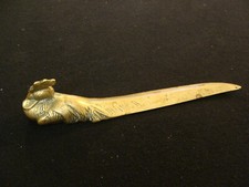 Coupe papier en bronze Coq à