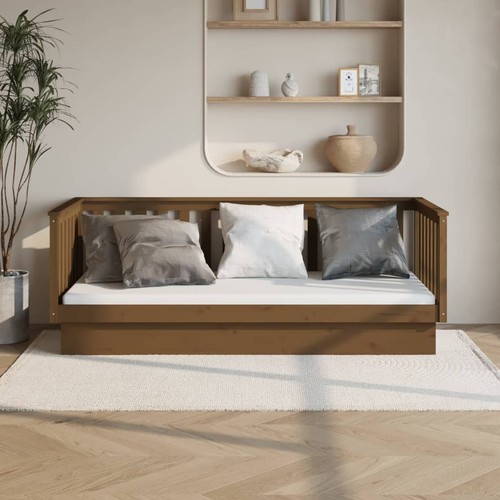Lit jour marron miel - de, 75x190