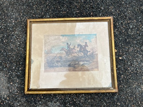 Gravure ancienne scène - , de