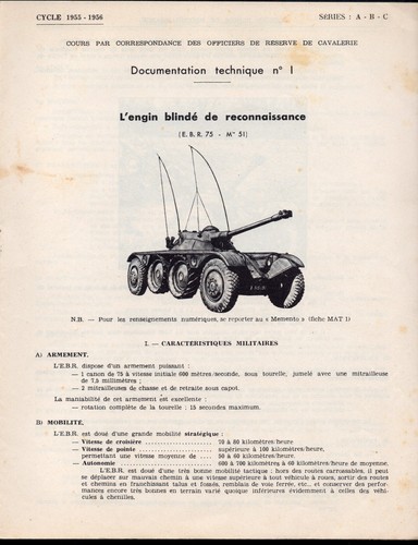 Fascicule engin blinde - blinde, de