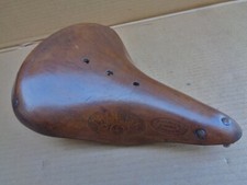 Ancienne selle vélo ville cuir marron FRANCEIX N° 4 vélo vintage