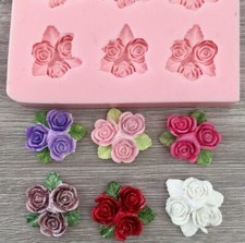Moule silicone fleurs roses - moule, 6