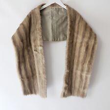 Echarpe cache-coeur en fourrure veritable vison hiver vintage 2m
