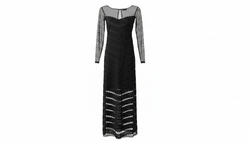 Robe longue noire élégante