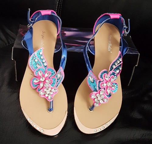 Sandales rose bleue sergio - et,
