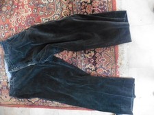 ANCIEN PANTALON"GRAND PERE" VELOURS GRIS FONCÉ "LE CHAMONIX"T DE TAILLE 96 CM