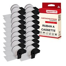 Ruban DK22205 pour Brother compatible noir sur fond blanc x 20 ruban d'étiquett