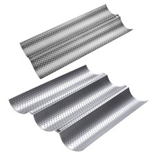 Lot de 2 moules perforés réutilisables pour pâtisserie (argent)