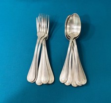 6 grands couverts CHRISTOFLE ancien modèle MALMAISON métal argenté EMPIRE 21,5