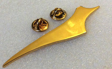 pin's vintage  AVION  LE CONCORDE Doré 78mm (double attache) design Air France