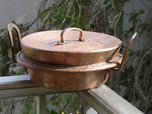 Tourtière ancienne cuivre - tourtière,