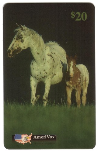 Carte téléphonique chevaux - carte,