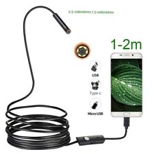 Caméra Endoscopique Endoscope Inspection Fibroscope Étanche 3 en 1 Smartphone 2m
