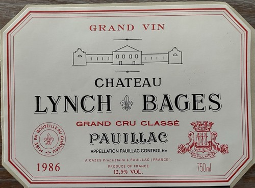 étiquette château lynch - Étiquette,