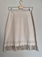 VINTAGE 90S JUPE À FRANGES MADE IN FRANCE BISOU-BISOU SKIRT WESTERN BOHEME 