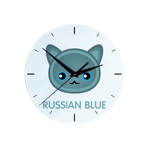 Bleu russe horloge avec - , un