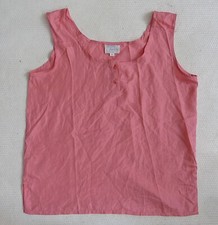 Chemisier vintage débardeur en pure soie rose - débardeur en soie pure S M L