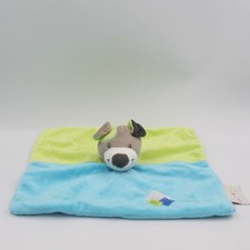 Doudou plat chien gris bleu