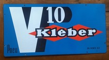 Ancienne plaque émaillée double face KLEBER années 60 LAB auto pneu 100x50cm