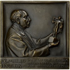 France, Médaille, Emile Huber, Sarreguemines, Bronze, TTB