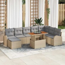 Ensemble de canapé de jardin avec coussin 9 pcs repas extérieur Spring vidaXL vi