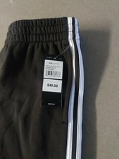 Adidas Boys Black Sweatpants L